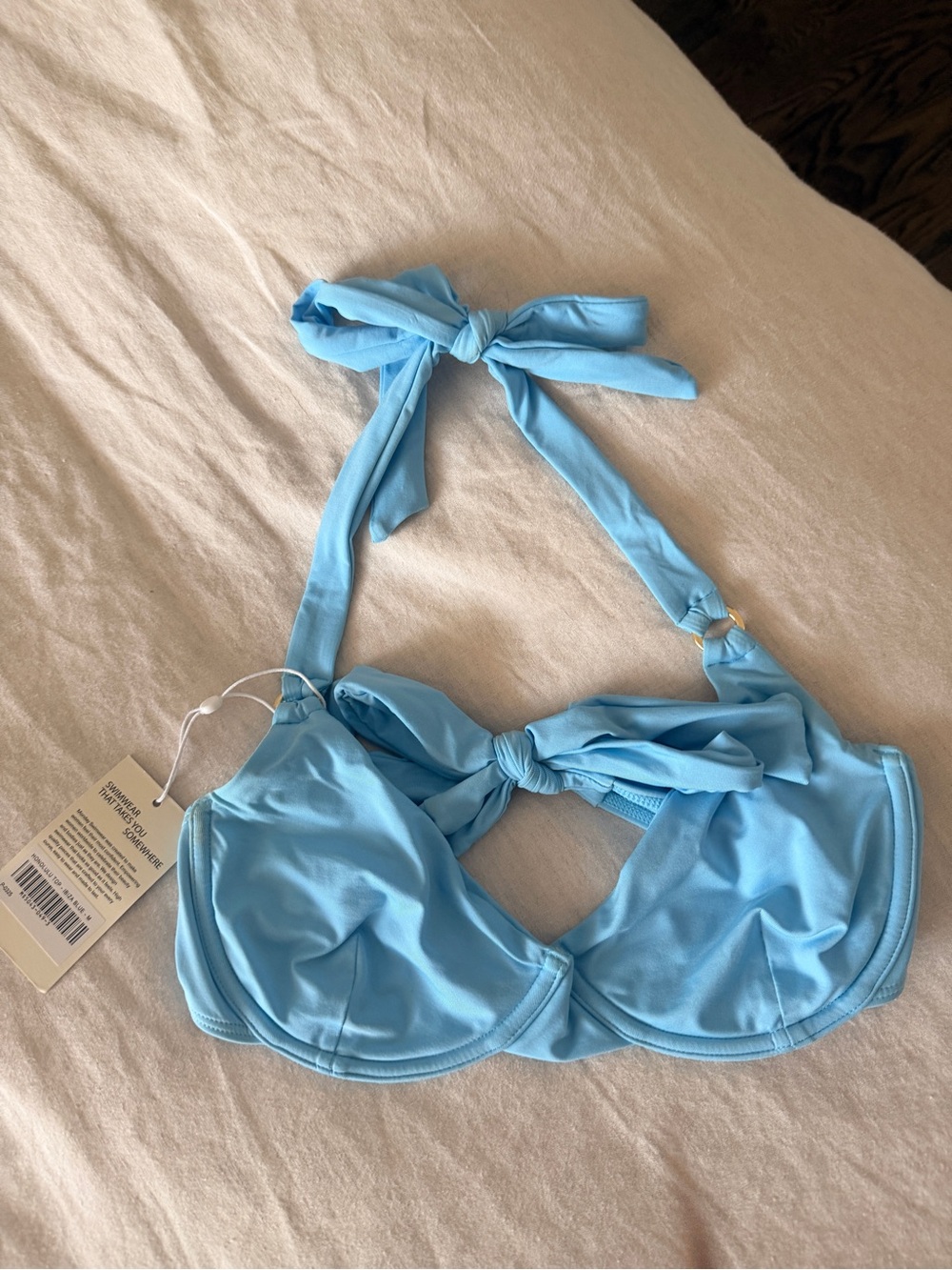 Monday Swimwear Honolulu Bikini Top Ibiza Blue Size M and St Lucia Bottom Small
